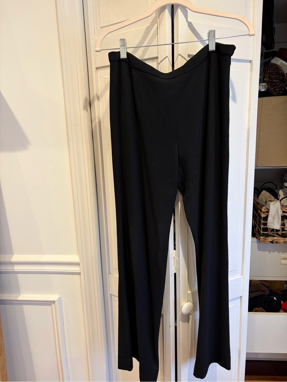 Valentino Black Wide-Leg High-Rise Pants